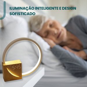 Luminária Com Relógio Digital Premium