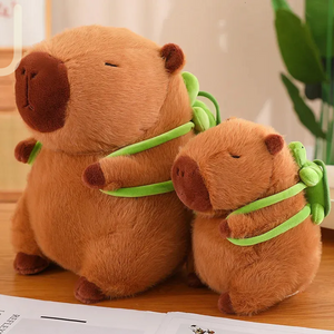 Pelúcia Capivara Com Mochila Tartaruga Ou Morango