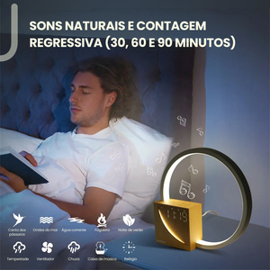 Luminária Com Relógio Digital Premium