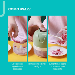 Miniprocessador Elétrico De Alimentos 250 ml