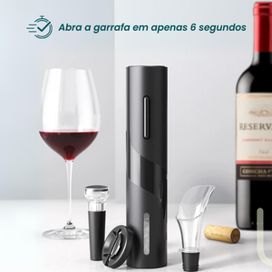 Kit Abridor De Vinhos Elétrico + Brinde Exclusivo